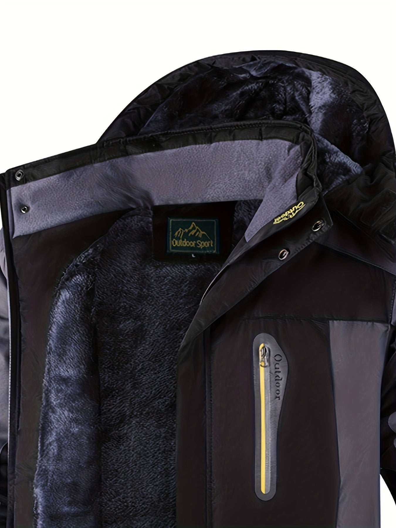 Heavy-Duty Winddichte & Hoogwaardige Winterjas met Volledige Rits en Capuchon, Losse Pasvorm Bergwandeljas voor Skiën, Snowboarden, Buitenactiviteiten - Koud Weer (Machinewasbaar)