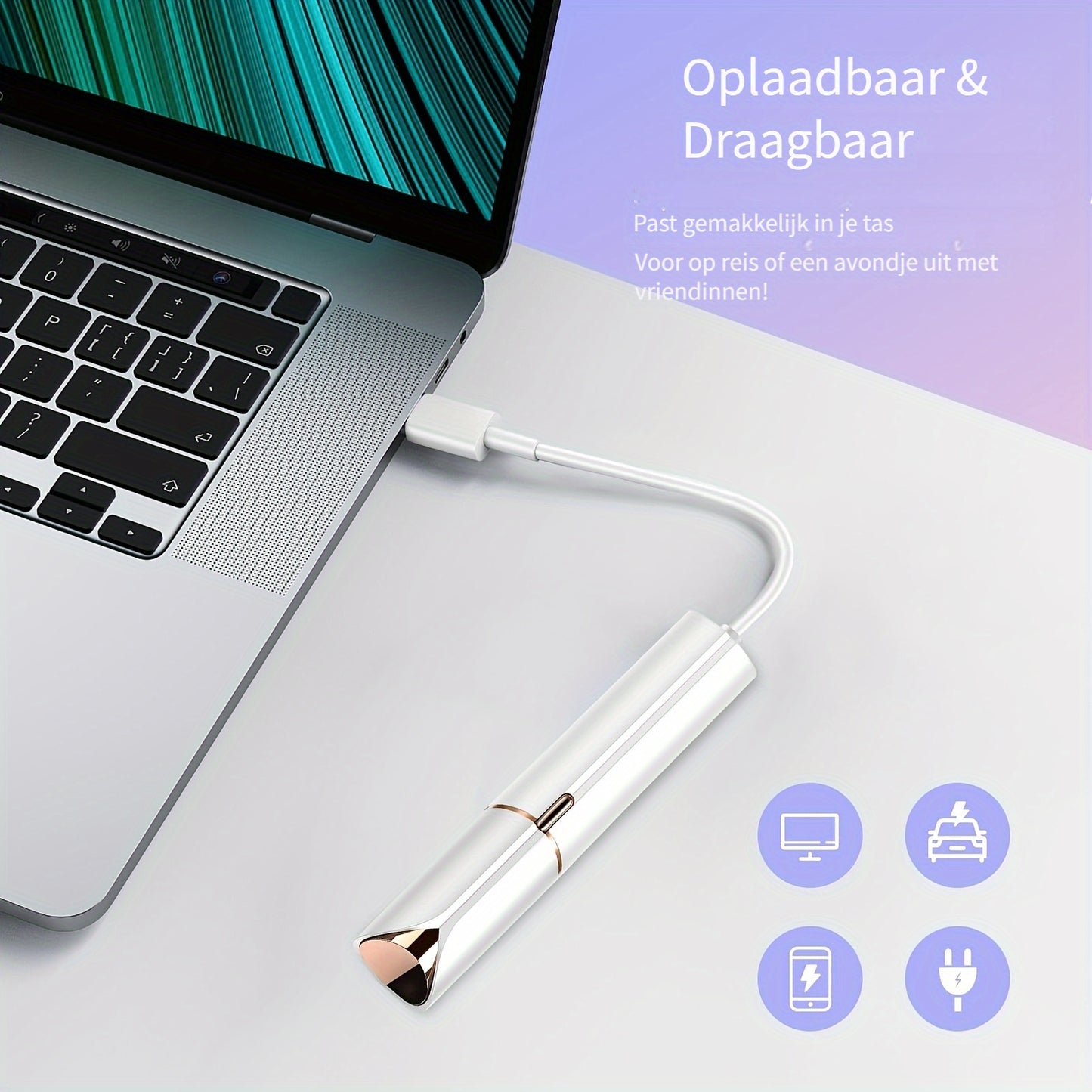 Gezichtshaarverwijderaar voor Vrouwen - zoals gezien op TV, Pijnloze Gezichtsscheerapparaat - Elektrisch Haarverwijderaartje voor Gezicht en Lippen met Licht en 2 Vervangende Koppen