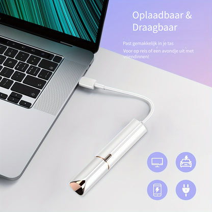 Gezichtshaarverwijderaar voor Vrouwen - zoals gezien op TV, Pijnloze Gezichtsscheerapparaat - Elektrisch Haarverwijderaartje voor Gezicht en Lippen met Licht en 2 Vervangende Koppen